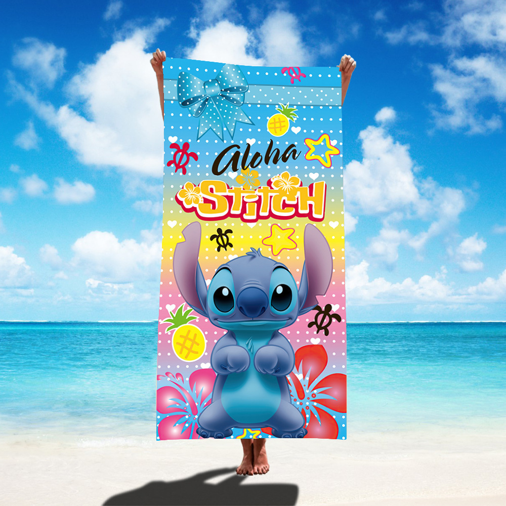 Wholesale Cheap Microfiber Stitch Print Custom Quick Dry China OEM Promotional Super soft Beach Towels