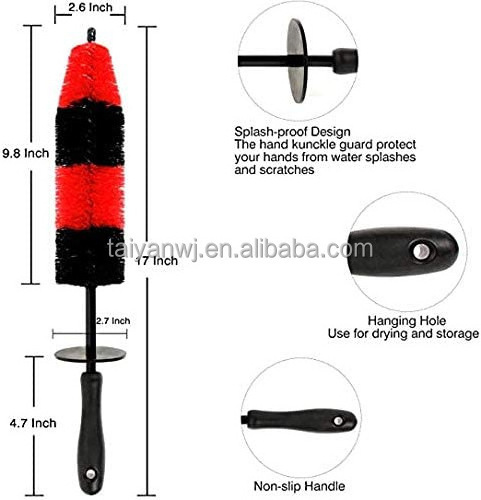 Car tire extension model Auto beauty steel rim wheel cleaning brush Tire bell cleaning brush Engine compartment cleaning brush