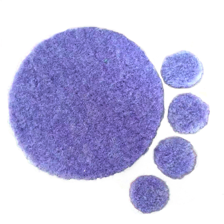 Manufacturers supply 4 inch back velvet polishing disc adhesive wool ball wool pads car waxing