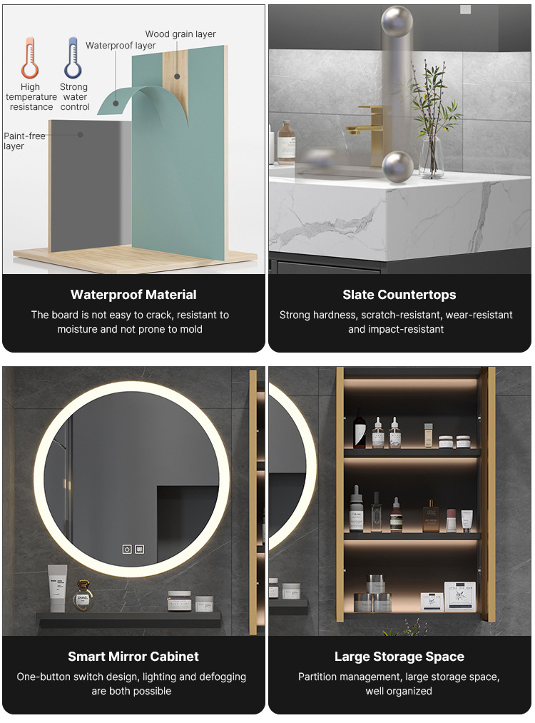 cheaper price simple design aluminium bathroom storage cabinet wall mounted modern slate bathroom cabinet vanity