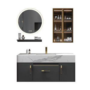 cheaper price simple design aluminium bathroom storage cabinet wall mounted modern slate bathroom cabinet vanity