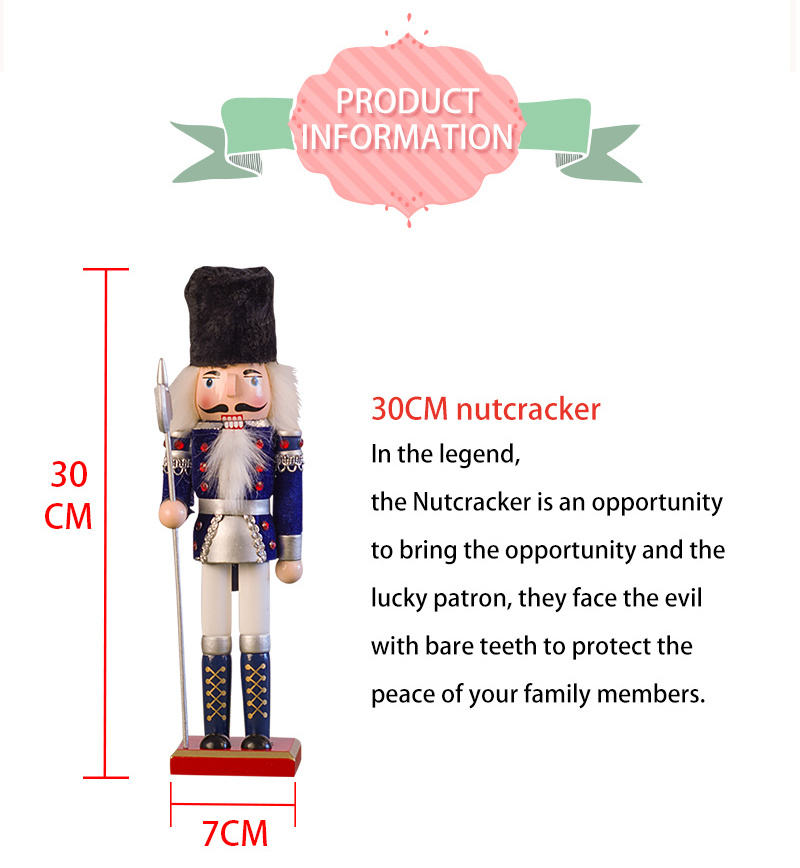 Nutcracker New arrivals christmas ornament craft customizable wooden nutcracker