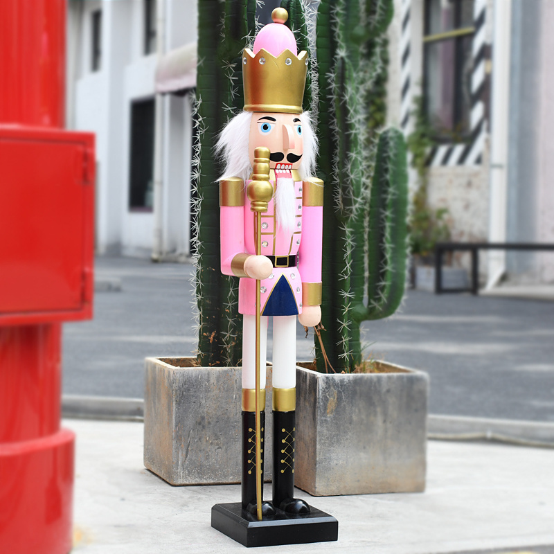 90cm pink soldier decorations outdoor christmas nutcracker