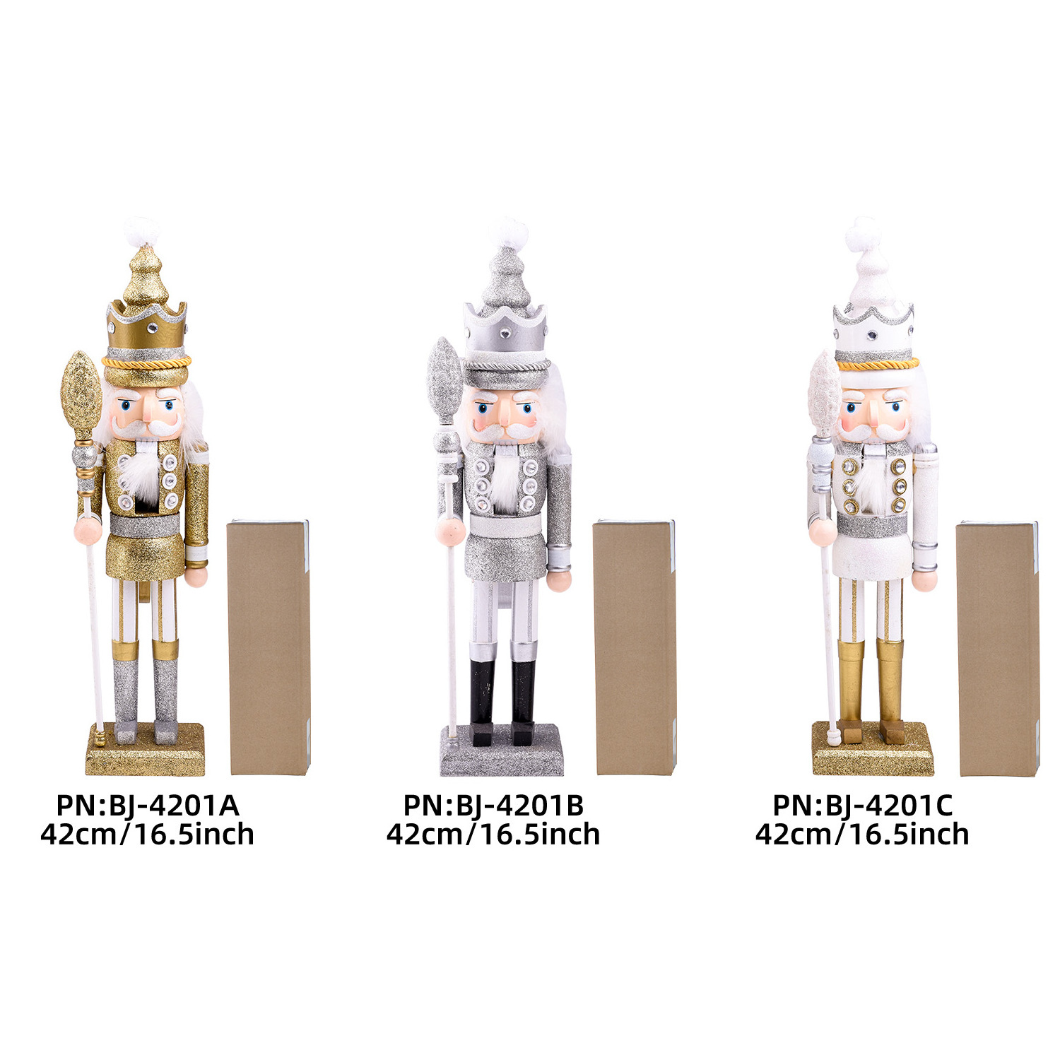 Nutcracker Top Quality Customizable Wooden 42 Cm Nutcracker for Outdoor Decoration