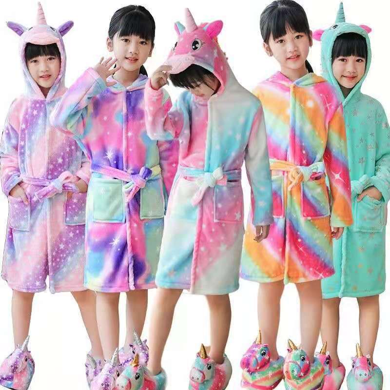 Thicken cartoon one-piece animal pajamas cute new pegasus unicorn bathrobe dinosaur children adult home service