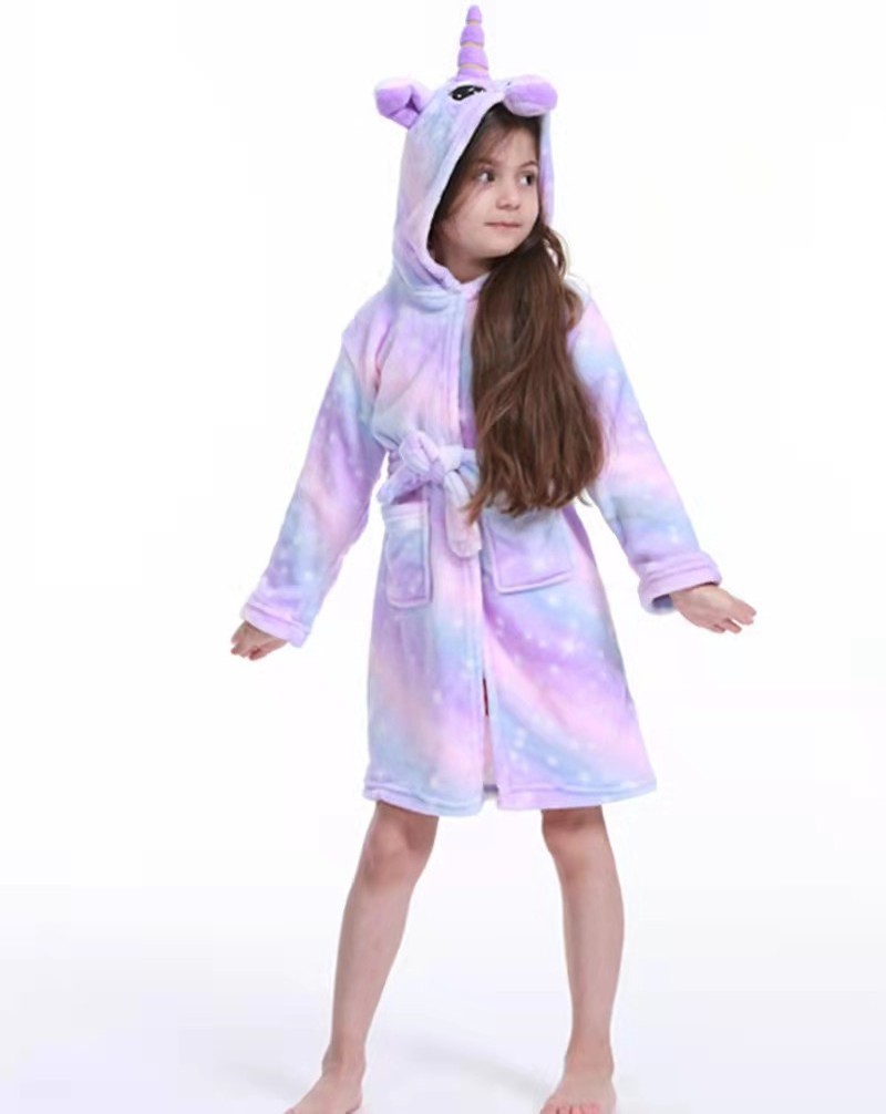 Thicken cartoon one-piece animal pajamas cute new pegasus unicorn bathrobe dinosaur children adult home service