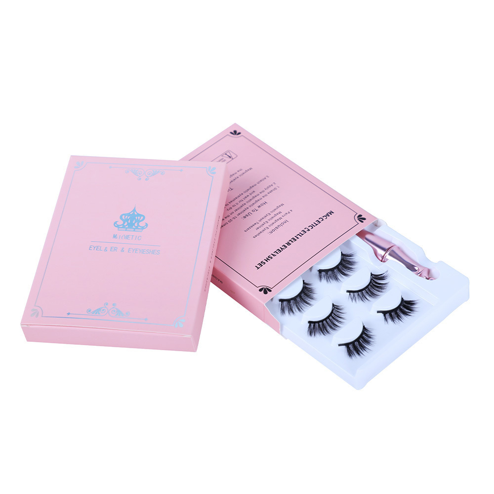 Logo Custom Set Of Lashes Box With Glue And Tweezer Eyelash Packaging Box With Tweezer Box Packaging