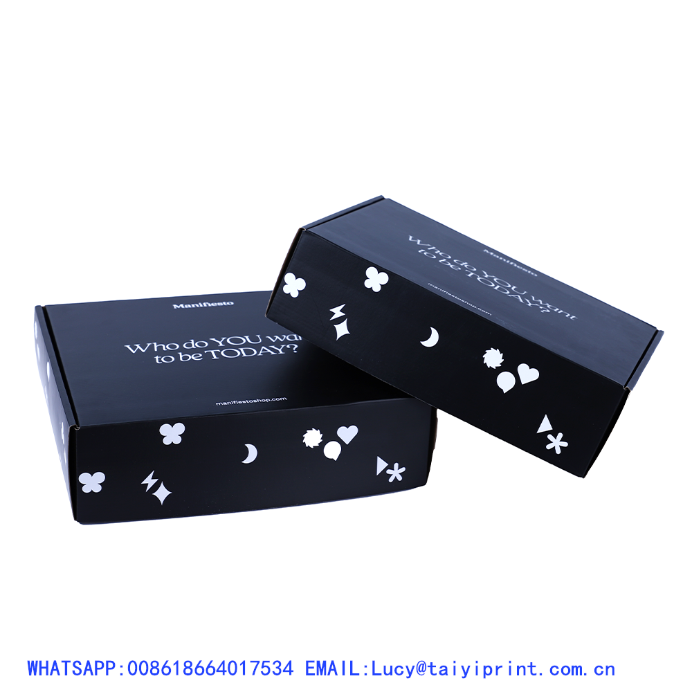 Shoe Box Cardboard Manufacturer Custom Packaging Men Black Paper Inside The Shoe Box With Window