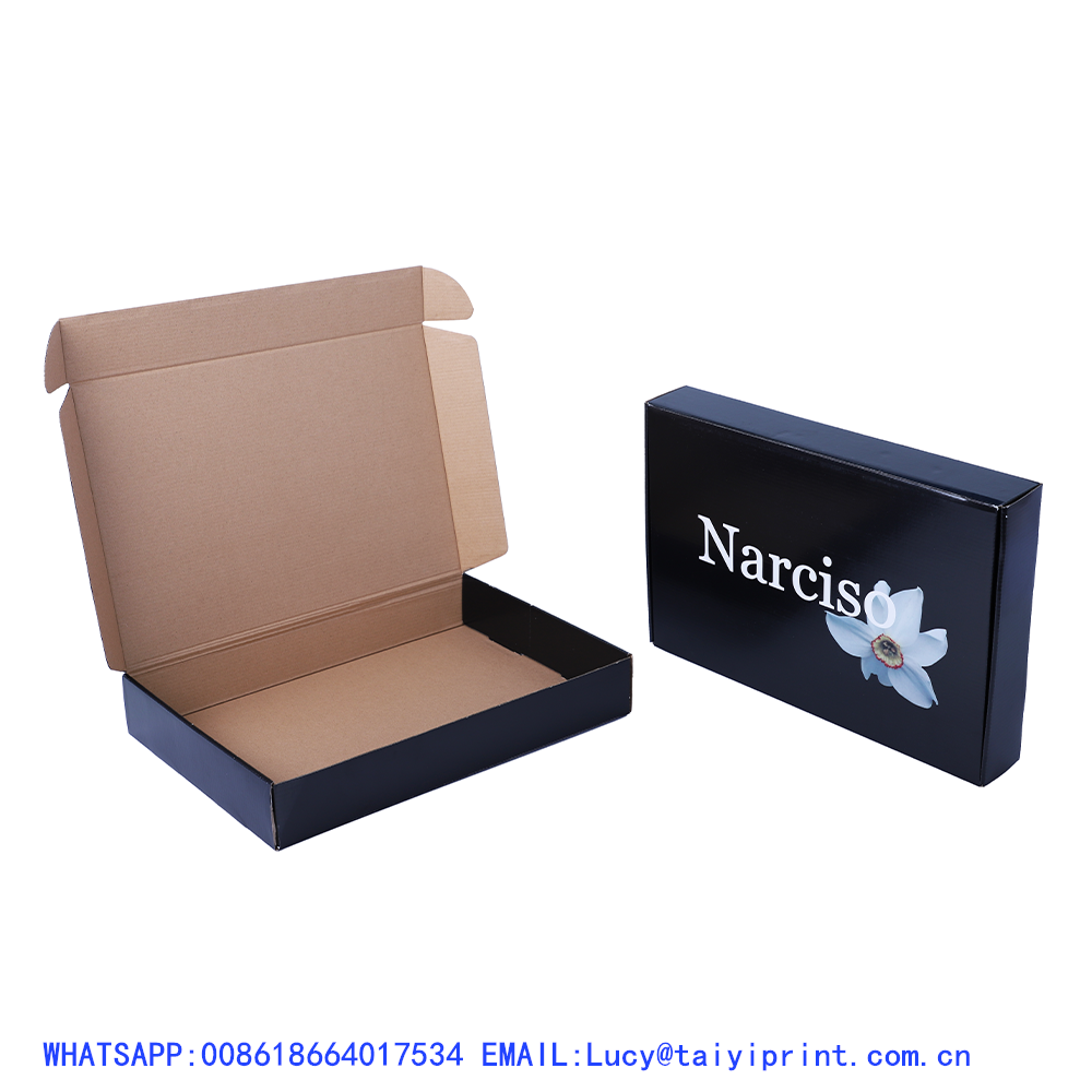 Shoe Box Cardboard Manufacturer Custom Packaging Men Black Paper Inside The Shoe Box With Window