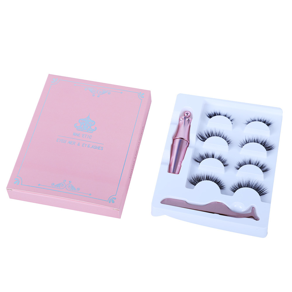 Logo Custom Set Of Lashes Box With Glue And Tweezer Eyelash Packaging Box With Tweezer Box Packaging