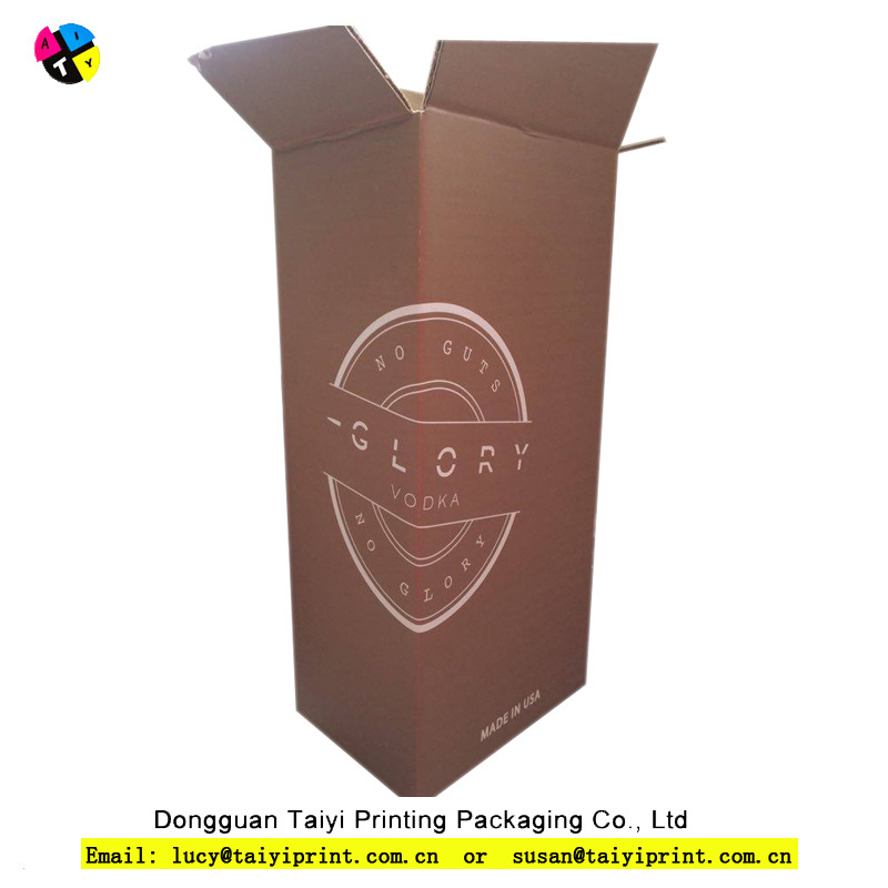 High quality recycle big wine bottle carton shipping box for packaging