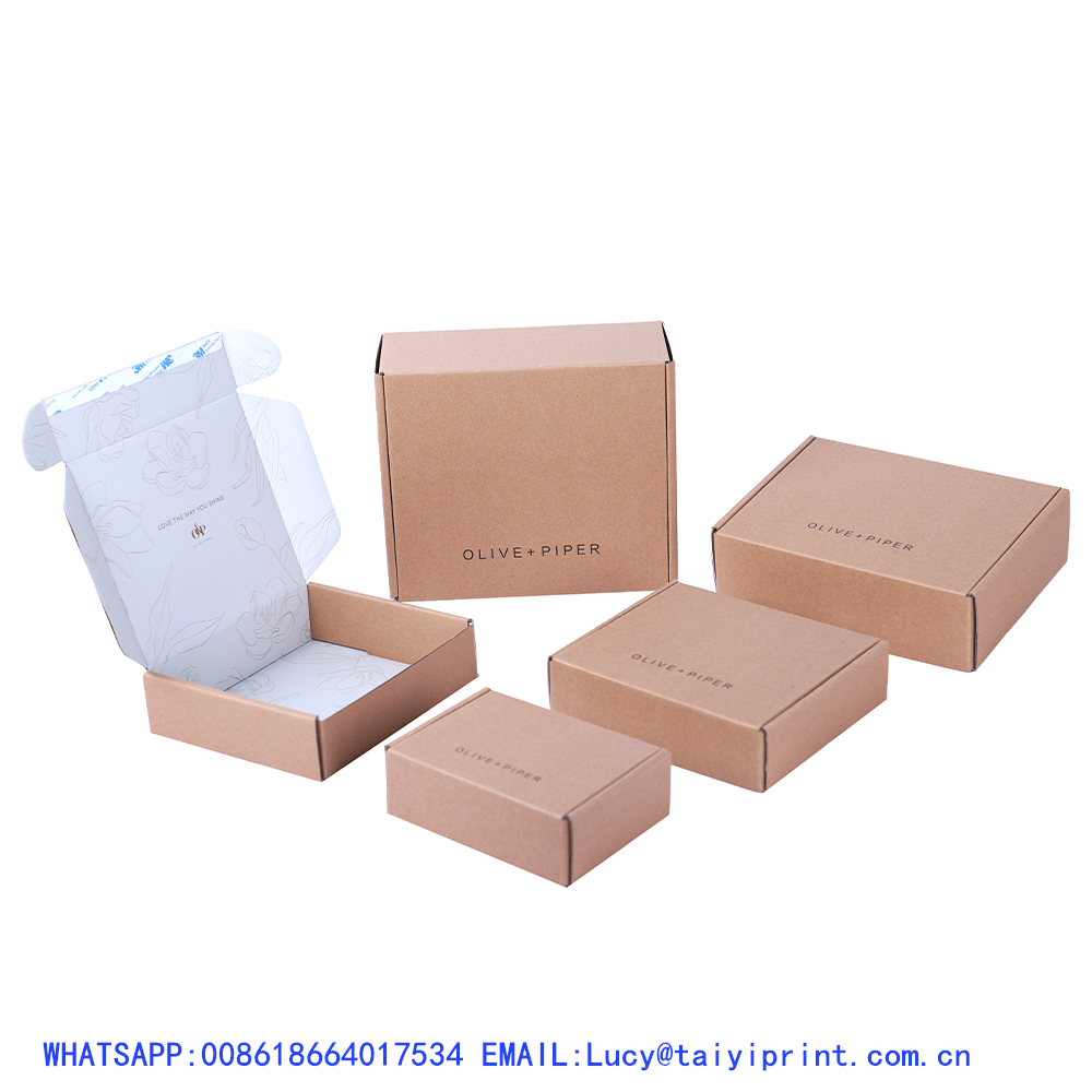 Shipping Boxes Mailers 6X4X3 White Brown Paper Zipper Eco Friendly Packaging Shipping Box With Handle/Color Box Packaging