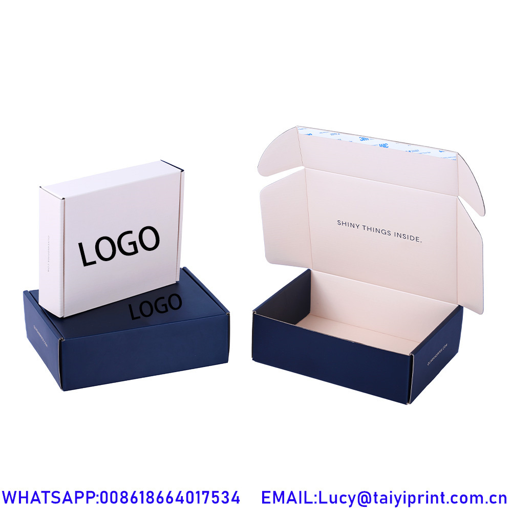 Reasonable Price Custom Matte Black Shipping Box With Tear Strip Cardboard Corrugated Shipping Box