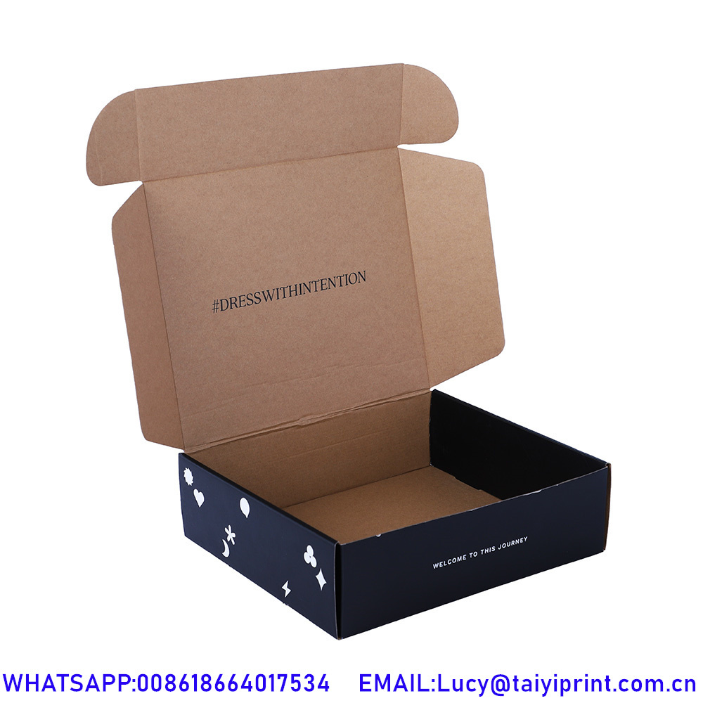 Exclusive Customised Large Big Black Box Packaging Luxury Privet Logo Matte Black Shipping Box