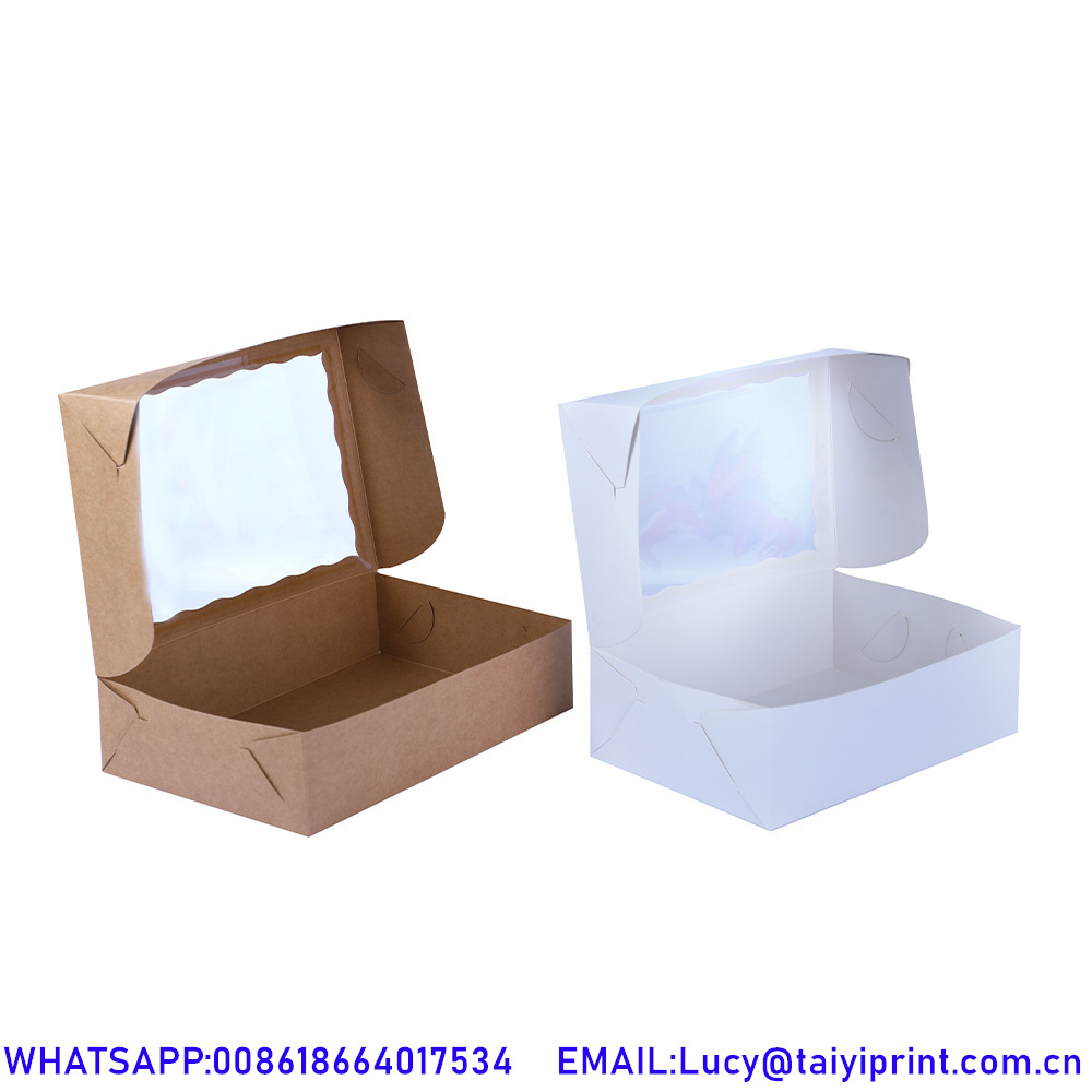 Takeway Paper Food Box Custom Logo Eco Friendly Manufacturer Kraft Food Box Packaging With Holder