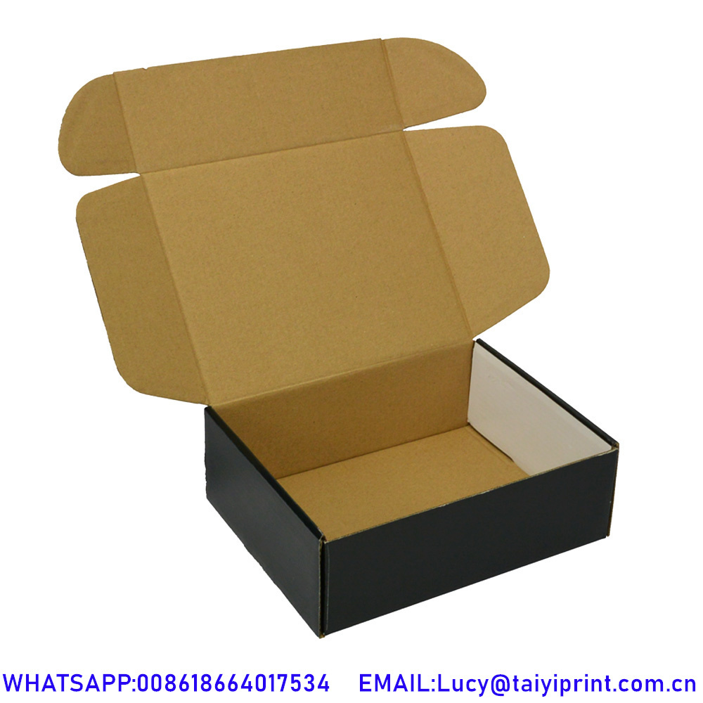 Exclusive Customised Large Big Black Box Packaging Luxury Privet Logo Matte Black Shipping Box