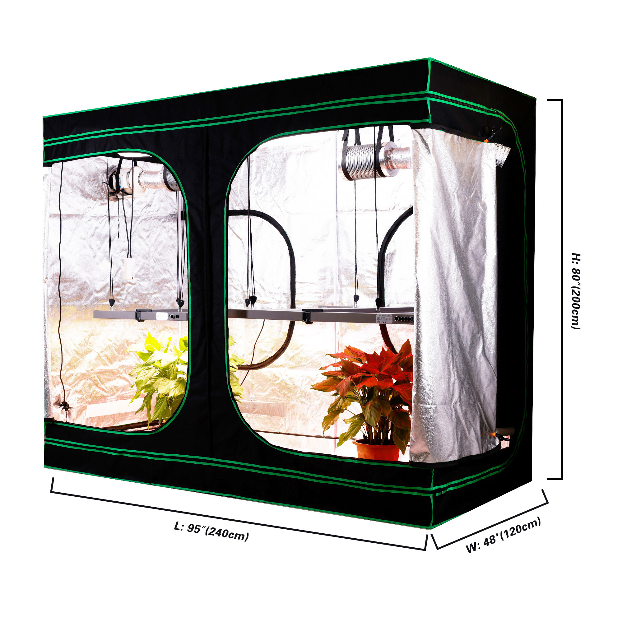 Greenhouse Tent 4-Tier Indoor Outdoor Sturdy Portable Shelves Grow Plants Seedlings Herbs Gardening Rack Mini Greenhouse