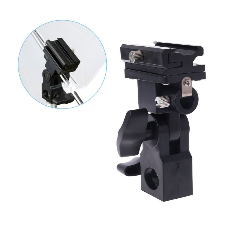 Photo Flash Adapter Hot Shoe Swivel Mount Light Stand Bracket B Umbrella Holder