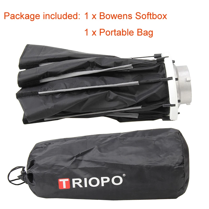 Triopo K90 90cm Photography Parabolic Softbox Umbrella Photography Portable Bowens Mount Octagon Soft box Reflector Diffusion