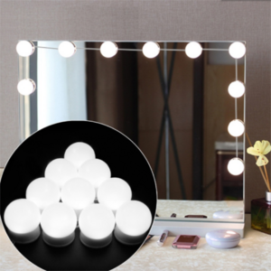 10 Lights Bulbs Hollywood Style LED Vanity Mirror Lights Kit Hollywood Lamp Mirror with LED Bulbs