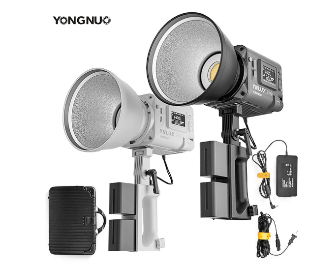 YONGNUO LUX200 YNLUX200 200W 2700K-6500K Bowens Mount Handheld Outdoor LED Light with Handle Power Adapter