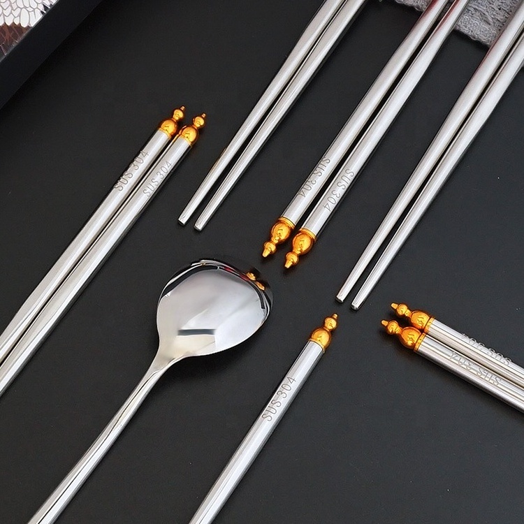 Chinese Food Grade 304 Stainless Steel Chopsticks for Festival Gift Souvenirs