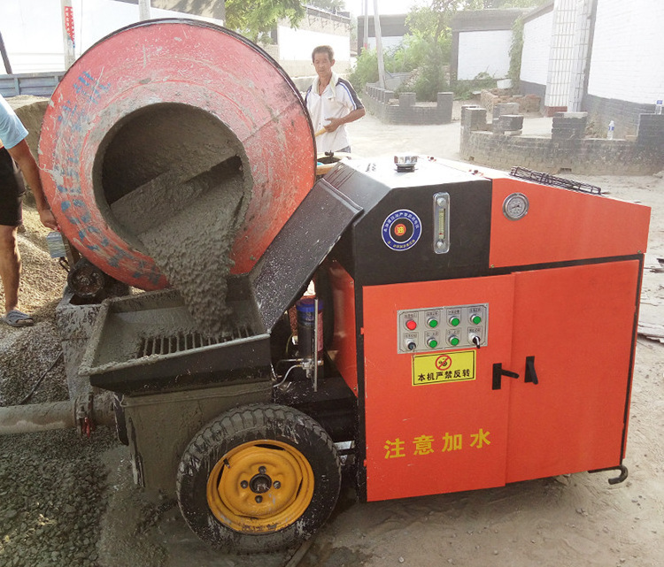 Mobile Diesel Engine Trailer Mounted Concrete Mixer Pump