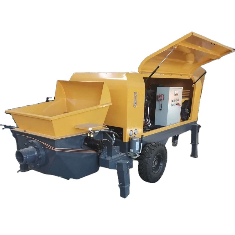 Mobile Diesel Engine Trailer Mounted Concrete Mixer Pump