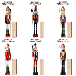 Best Selling Handsome Wooden Christmas 180cm 6ft Life Size Nutcracker Doll for Outdoor Decoration