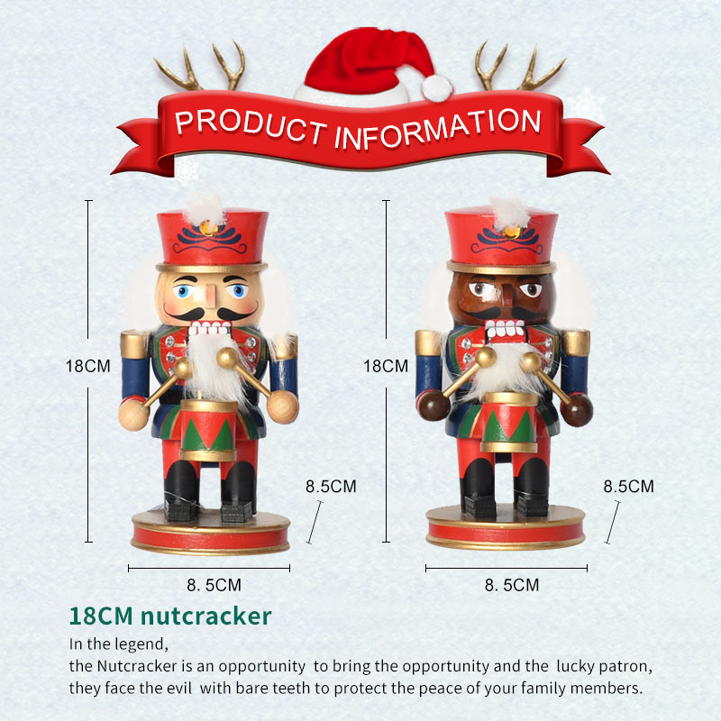 Best selling Wooden custom outdoor black soldier Christmas decoration nutcracker