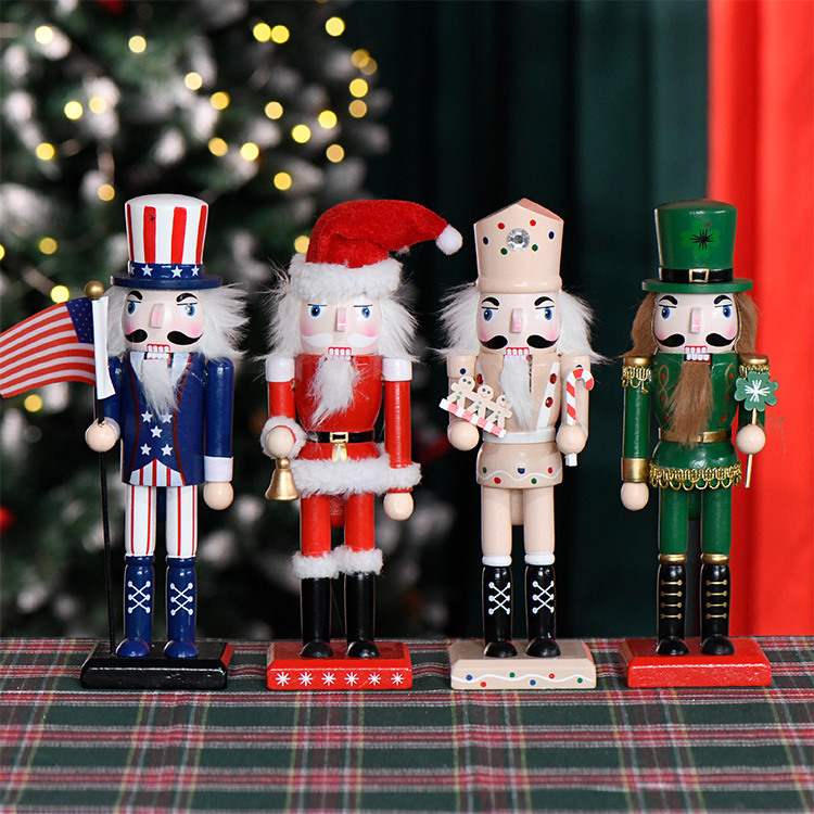 Wholesale Nutcracker Hot Selling 25 Cm Wooden Nutcracker for Exquisite Gift