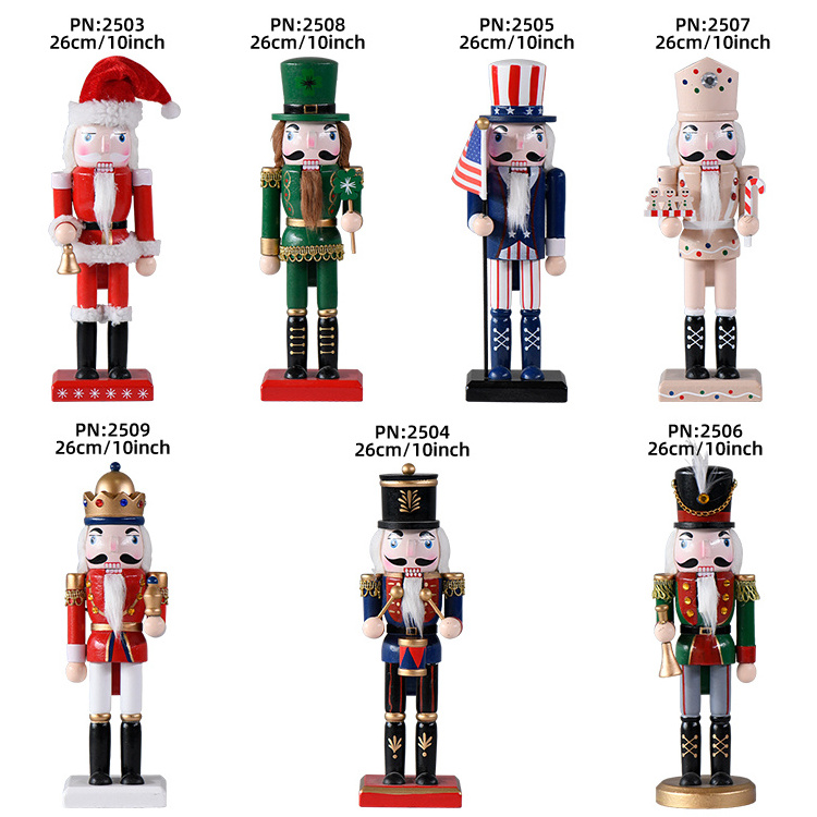 Wholesale Nutcracker Hot Selling 25 Cm Wooden Nutcracker for Exquisite Gift