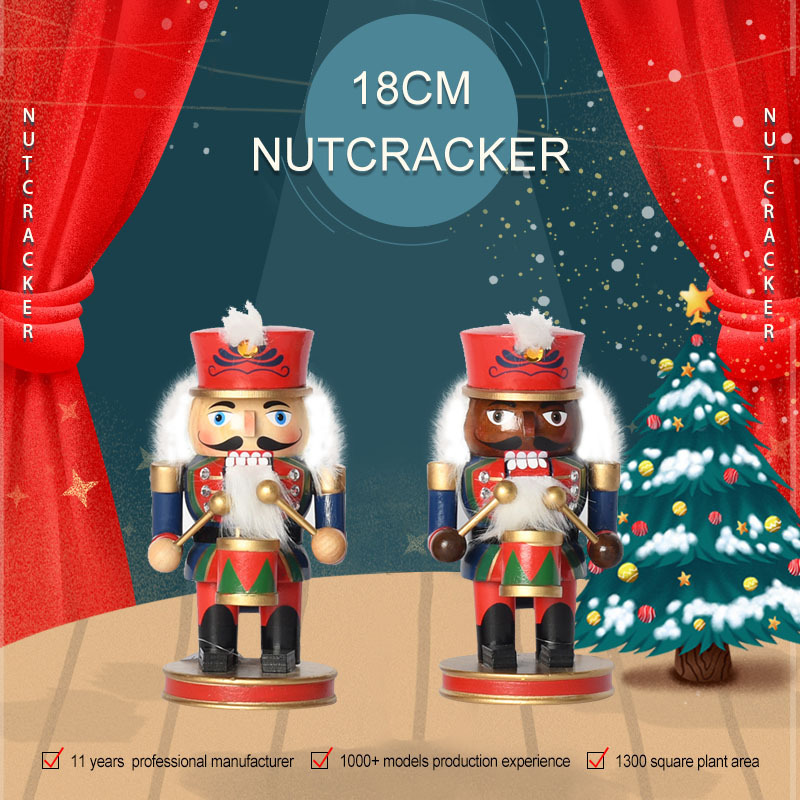 Best selling Wooden custom outdoor black soldier Christmas decoration nutcracker