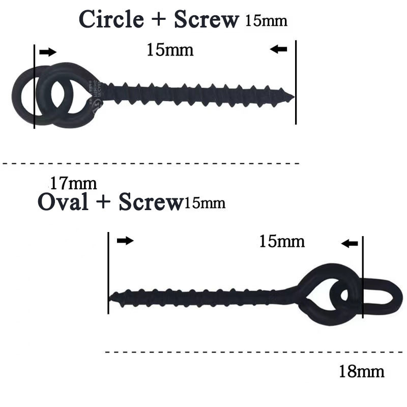 Carp Fishing Up Boilie Bait Screw Lure Pegs  Fishing Accessories Carp fishing Bait Screws with round Link Loop Swivel