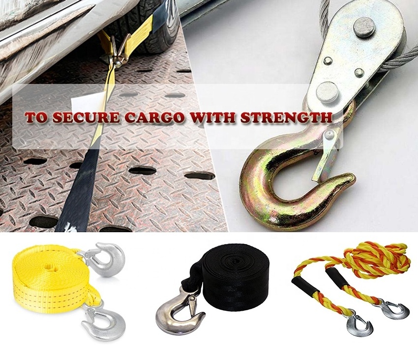 Forged Hook with O-Ring Carbon Steel Clevis Grab Hook Truck Trailer Lifting Hook