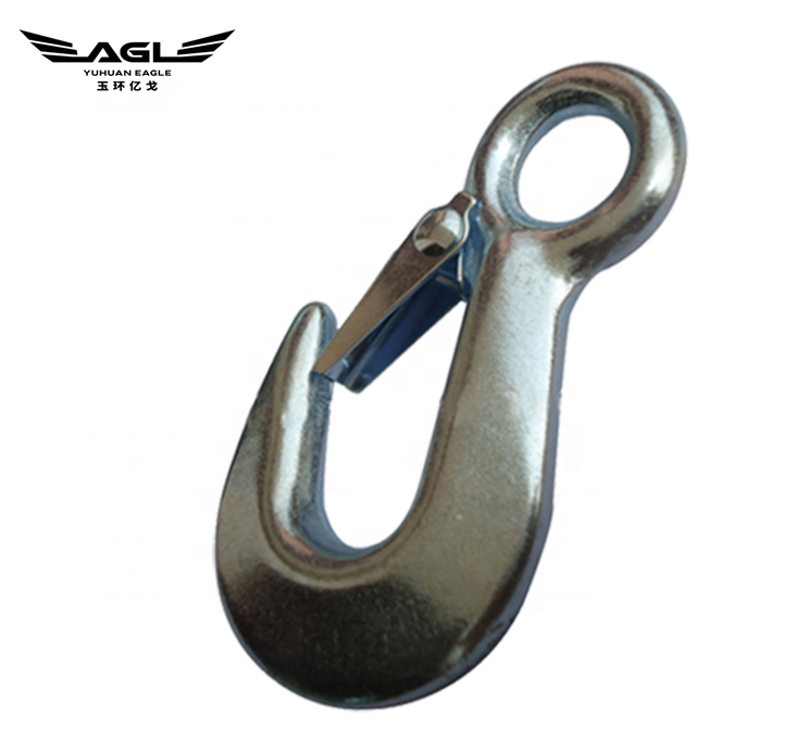 Forged Hook with O-Ring Carbon Steel Clevis Grab Hook Truck Trailer Lifting Hook