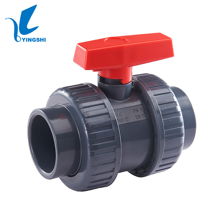 High Quality PVC 1/2 - 4 inches pvc new design plastic double union ball valve