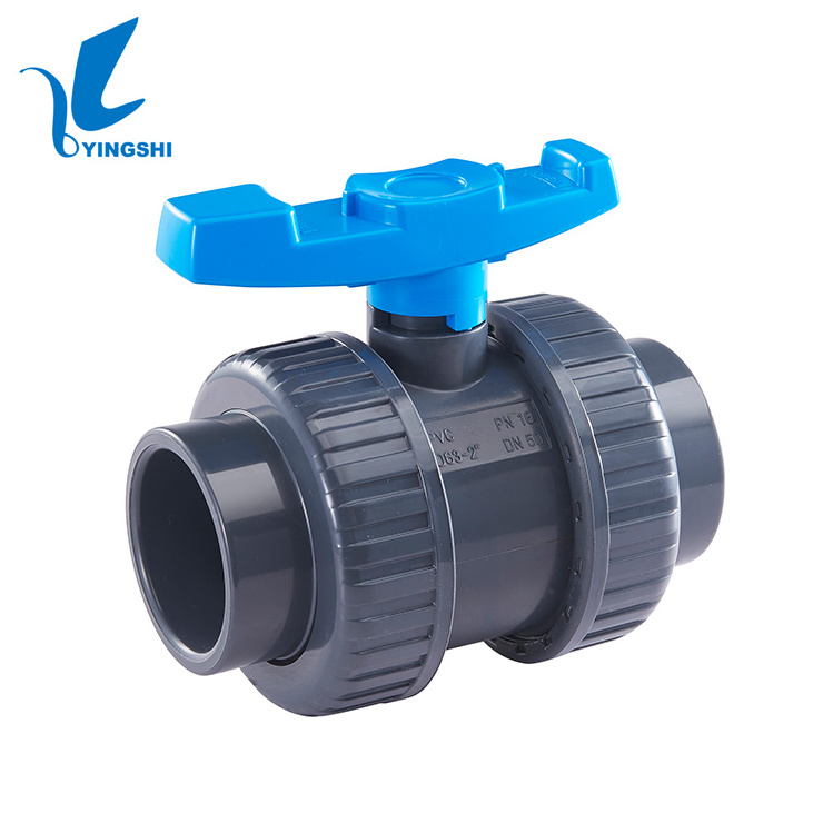 High Quality PVC 1/2 - 4 inches pvc new design plastic double union ball valve