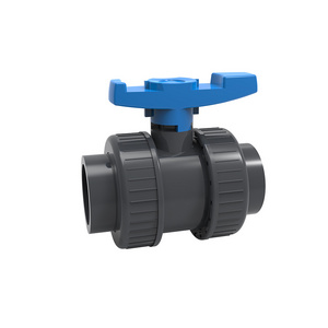 SCH80 ANSI DIN BS 50 63 MM  PVC Double True Union Ball Valve safety valve PVC Suitable for water systems SWIMMING POOL  PN16