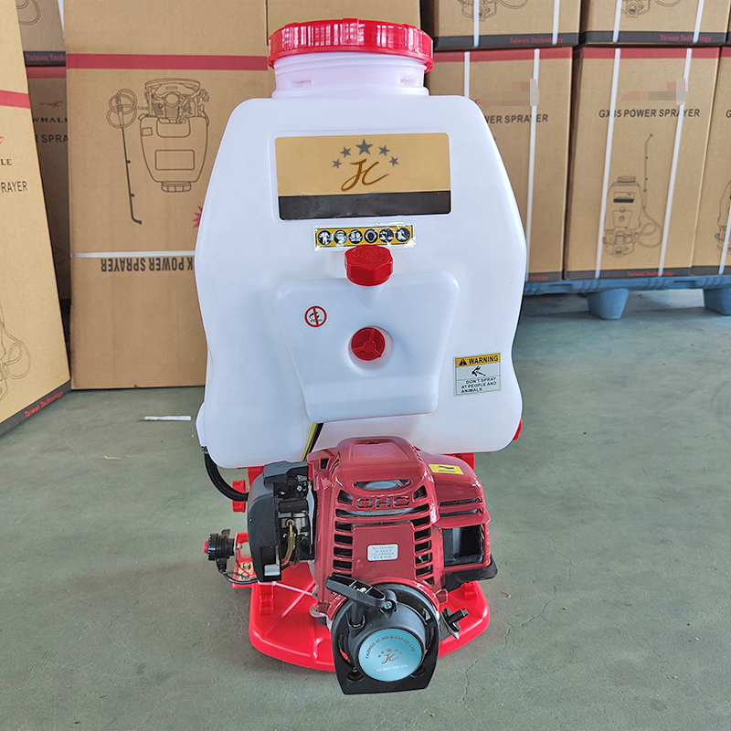 Taizhou JC Factory direct sales 20L/26L brass pump efficient agricultural knapsack gasoline engine sprayer