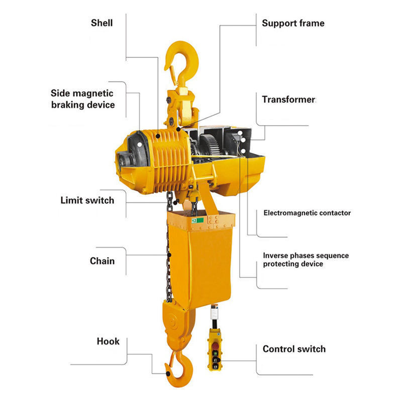 Electric Chain Hoist 1 Ton Crane Hoist 5 Ton Electric Swing Stage Construction Chain Hoist With Hook