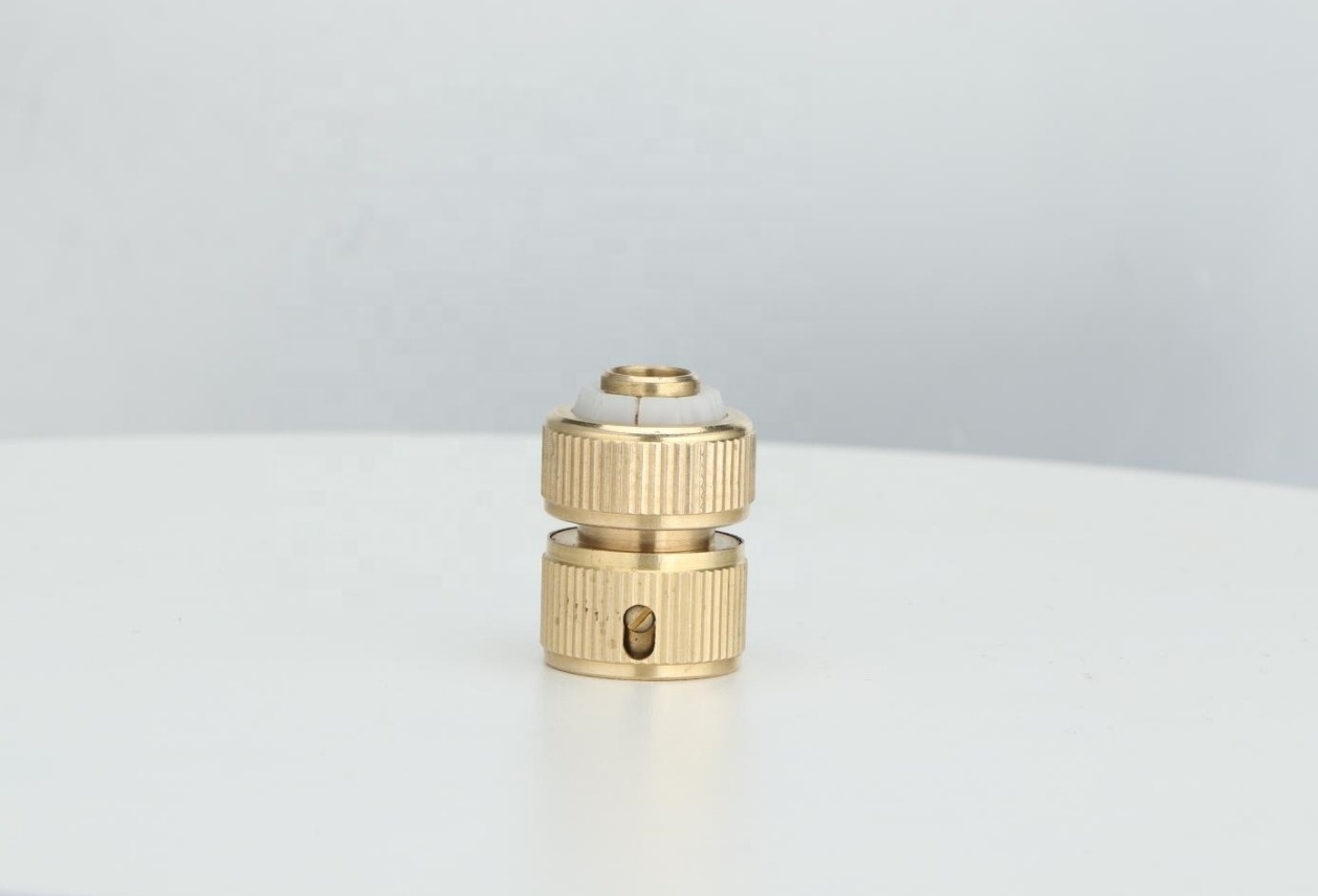 16mm water non return Quick connect brass garden hose repair connector adaptor