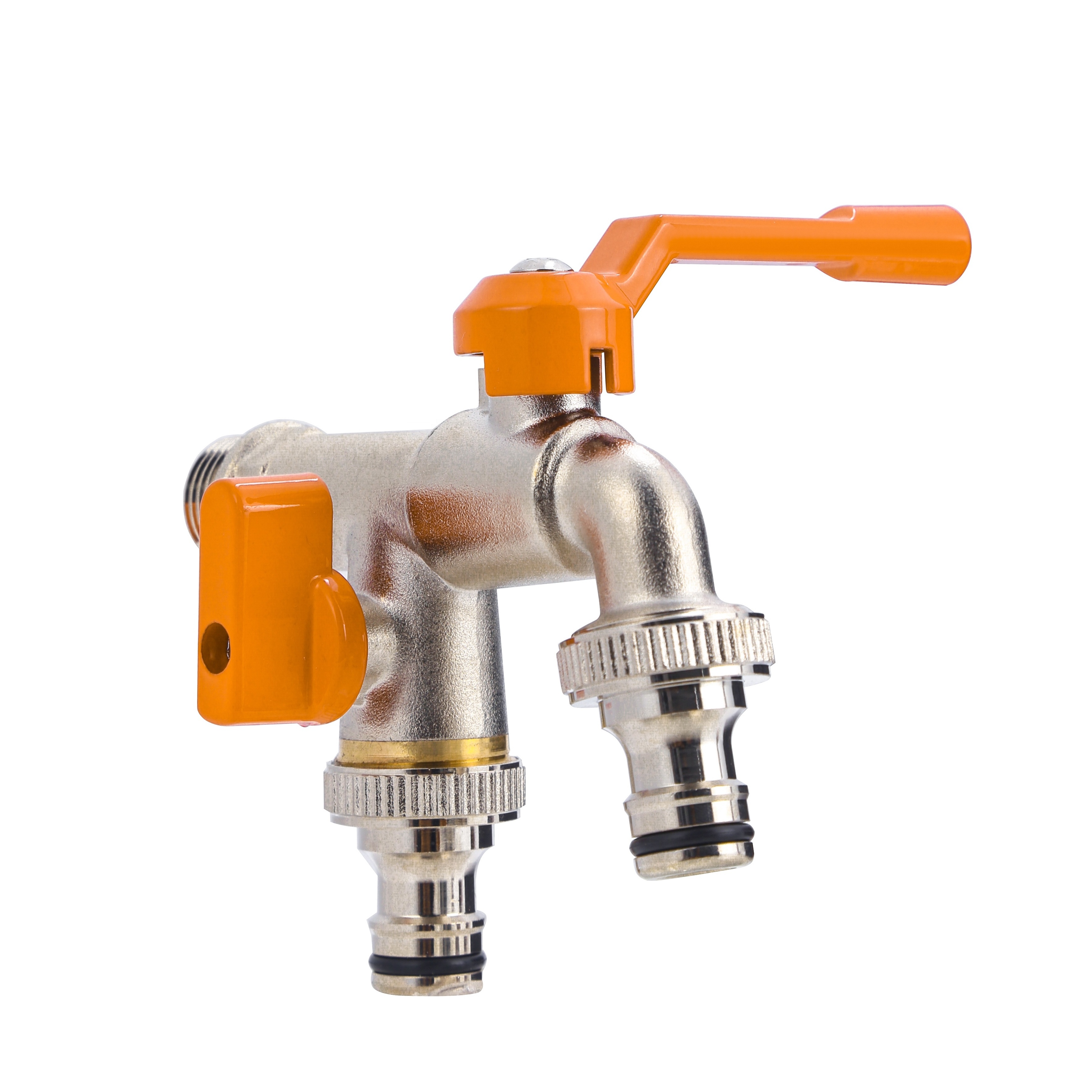 Outdoor garden hose valve nozzle quick connect water irrigation brass bibcock