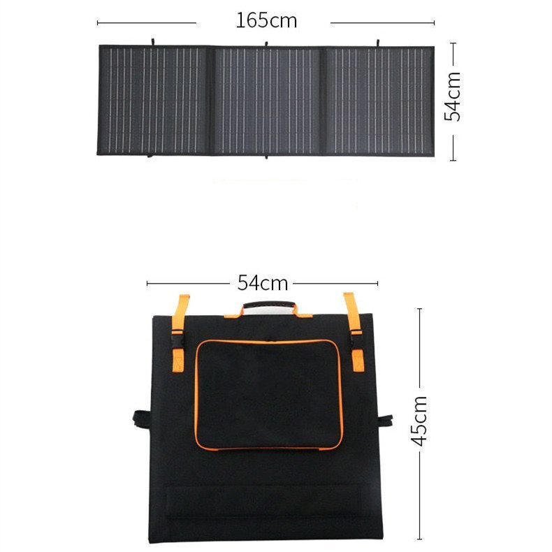 New 100W 3 foldable foldable solar panel portable USB fast charging mobile power photovoltaic panel