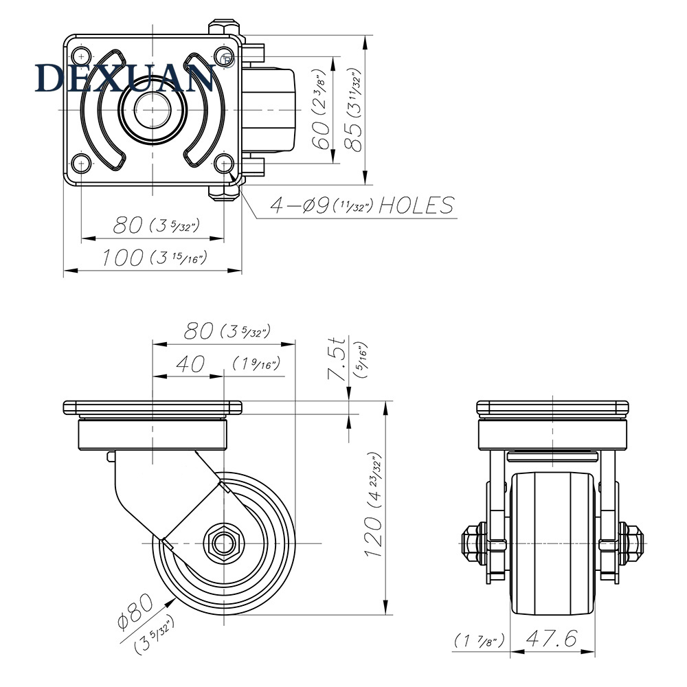 1.5 ton heavy duty pu caster wheel,heavy duty ball caster,heavy duty rigid caster wheels 4 5 6 8inch