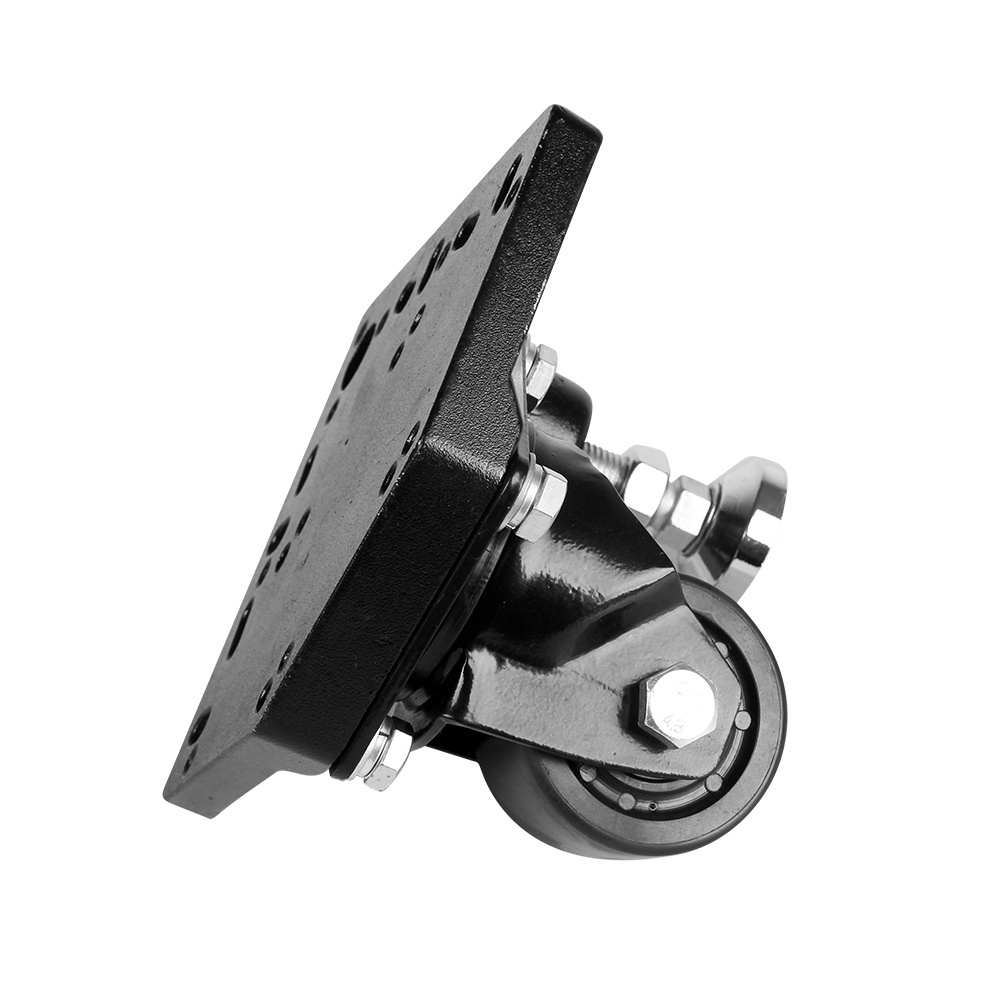 High temperature resistant heavy plate caster with adjustable blocks