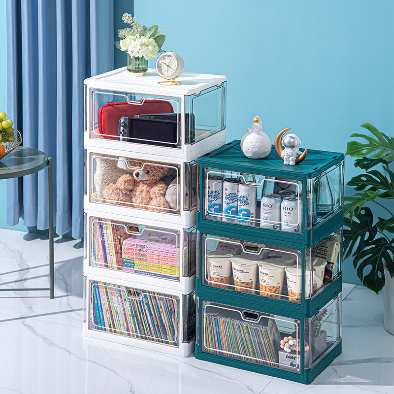 wholesale Plastic Giant Transparent clear shoe storage box stackable with magnetite storage box shoes