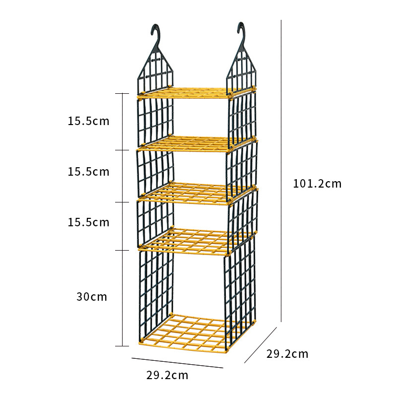 New high quality 3-layer cabinet hanging shelf DIY Clothing storage rack