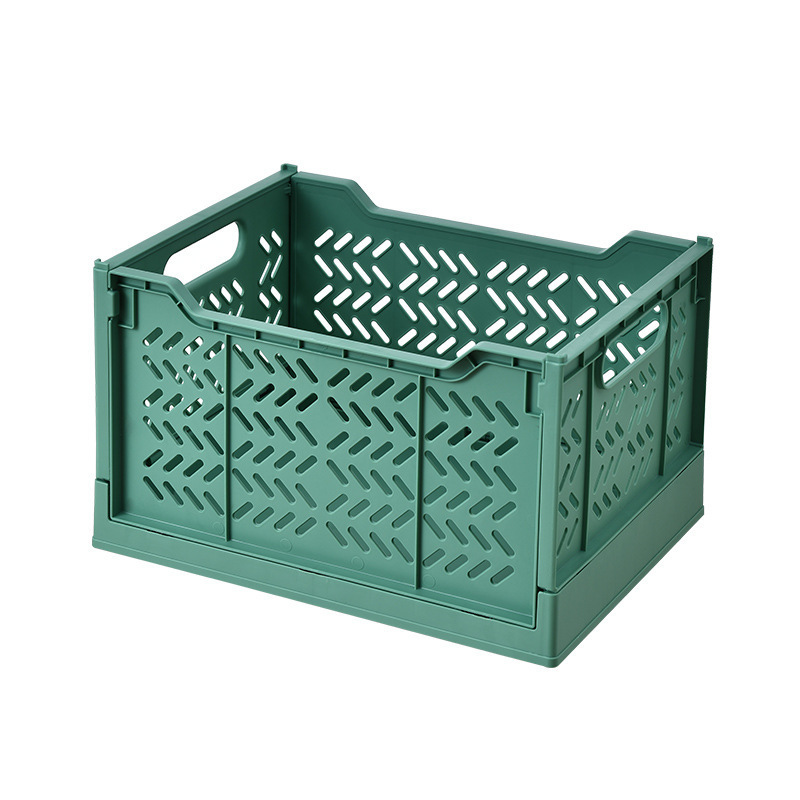 Hot Sale Small Collapsible Storage Box Basket Crates Mini Basket Foldable Plastic Storage Boxes & Bins Food Container Square