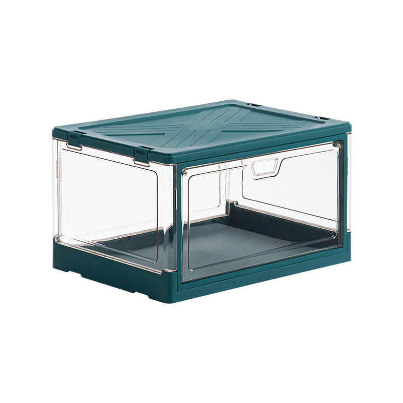 wholesale Plastic Giant Transparent clear shoe storage box stackable with magnetite storage box shoes